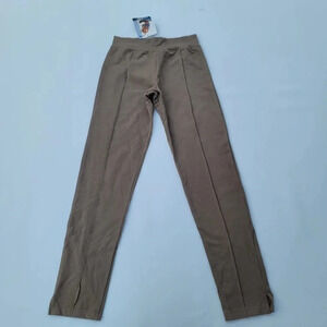 NWT Jockey Sport Naked Nude Beige Panels Runners Leggings Cotton Lycra Sz S